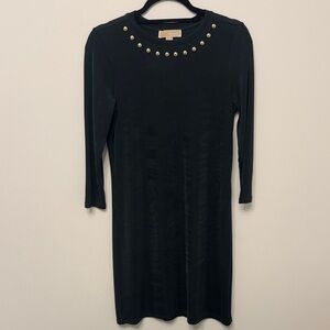 Michael Kors Black Dress with Gold Accents